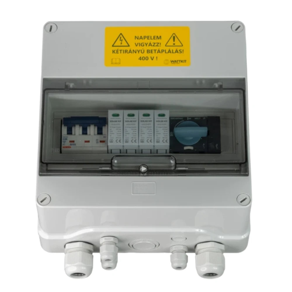 WattKit előreszerelt AC védelmi doboz 25A (túlfeszültség-védelem, T2)